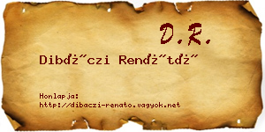 Dibáczi Renátó névjegykártya
