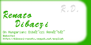 renato dibaczi business card